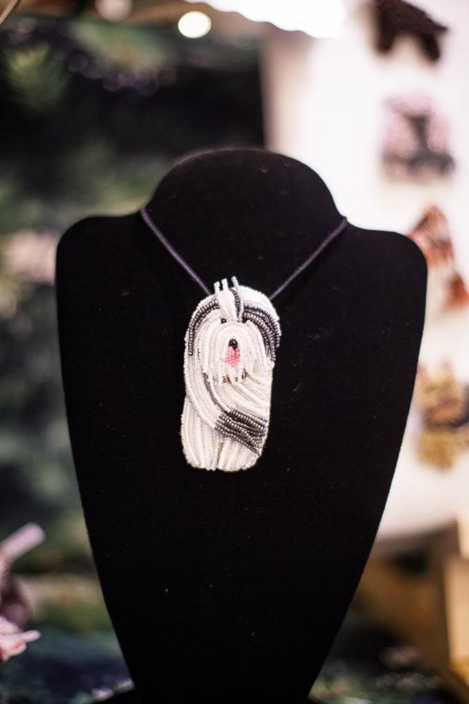 Holiday Pet Shoppes beaded pet pins Old English Sheepdog pendant etsy Boston Holiday Pet Shoppes beaded pet pins Old English Sheepdog pendant etsy Boston