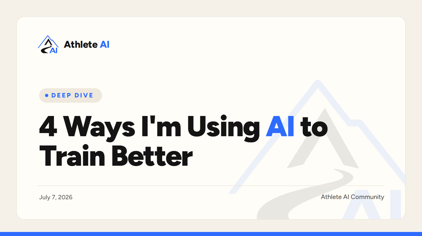 4 Ways I'm Using AI to Further My Training