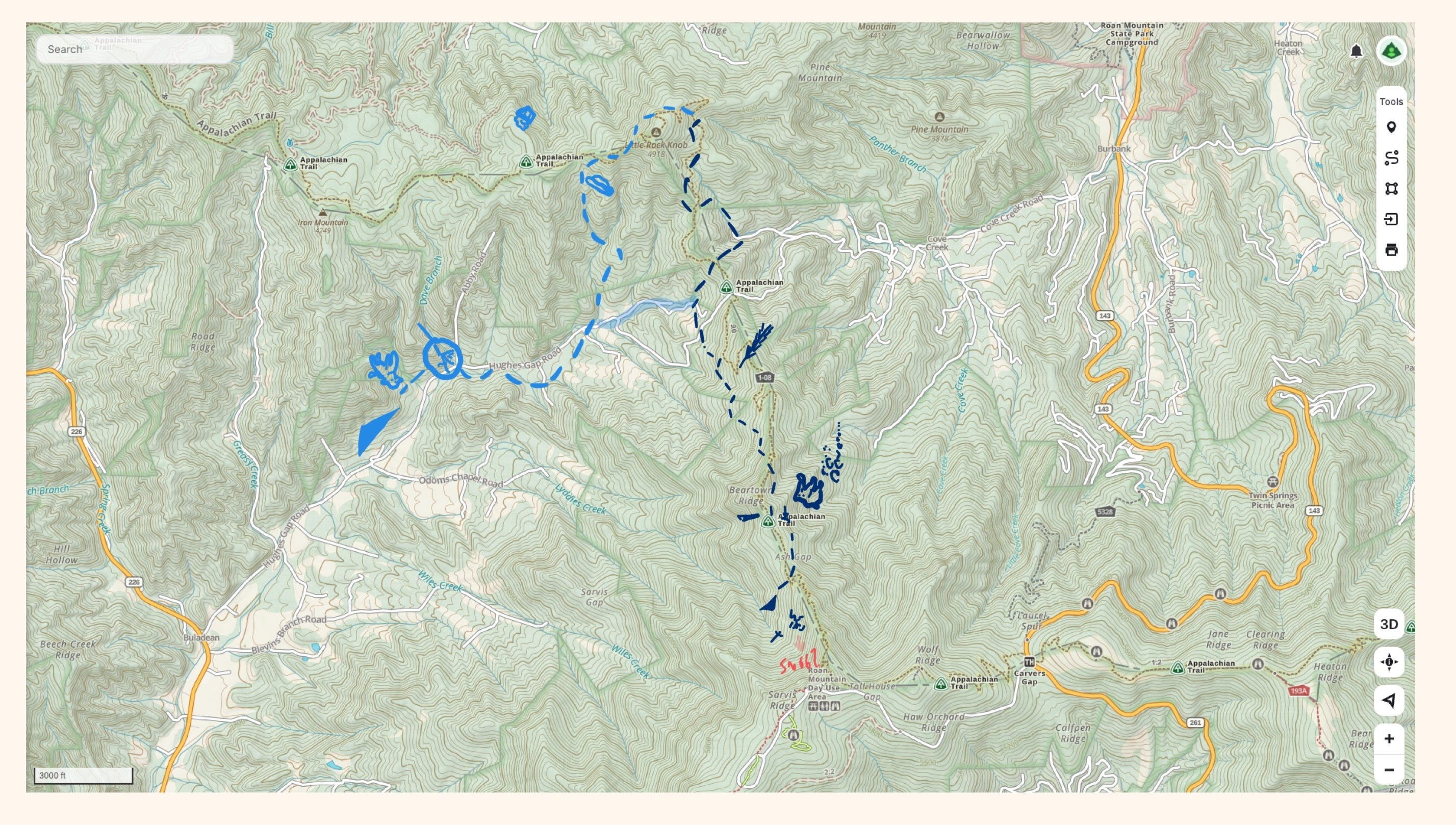 Dashed trail overlay ideas - by Dr. R Squared