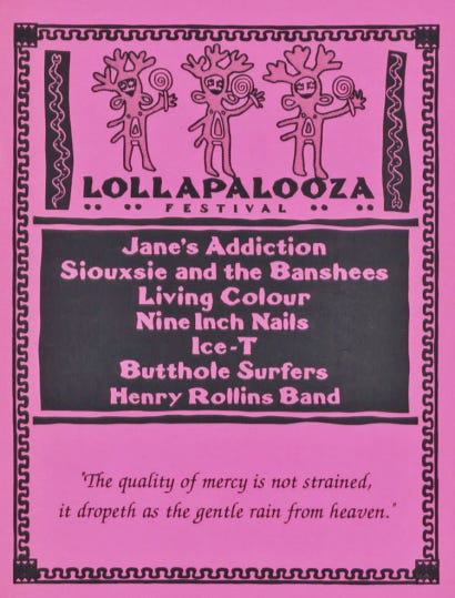 FLOOD - OTD: The Very First Lollapalooza Tour Launched in 1991