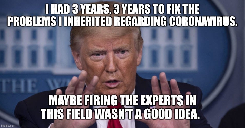 Image tagged in anti trump meme,trump,dumptrump,coronavirus - Imgflip