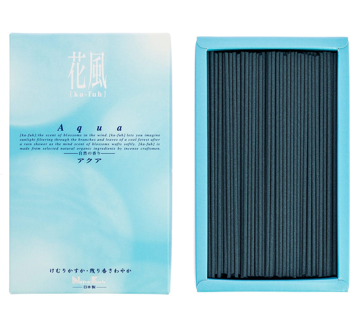 Japanese Incense Sticks Ka Fuh Big Box - Aqua