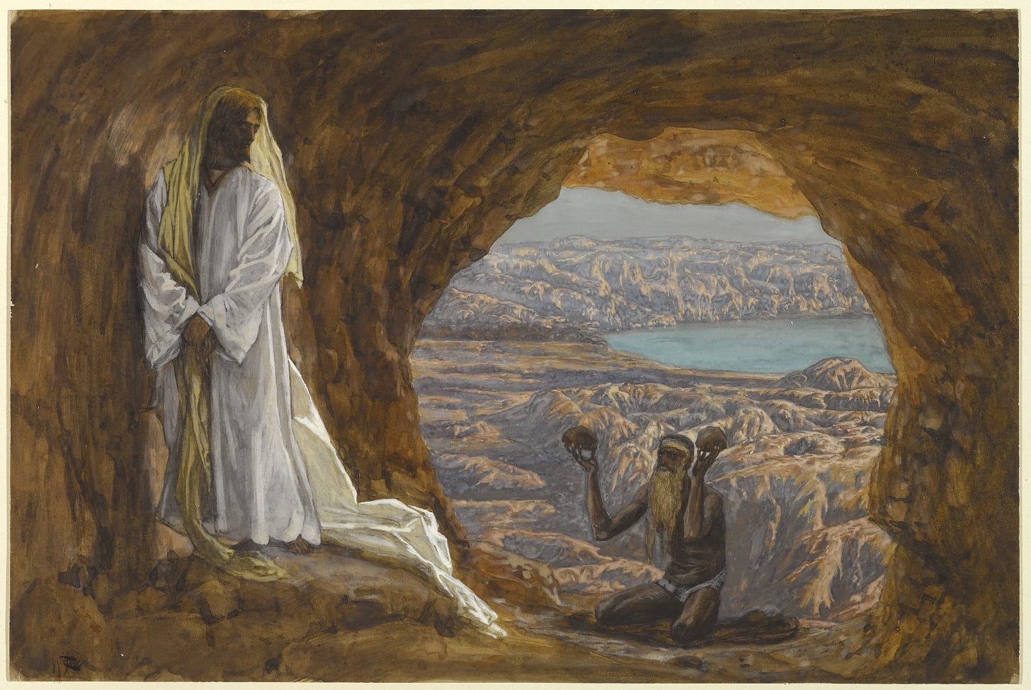 Brooklyn Museum: European Art: Jesus Tempted in the Wilderness (Jésus tenté dans le désert)