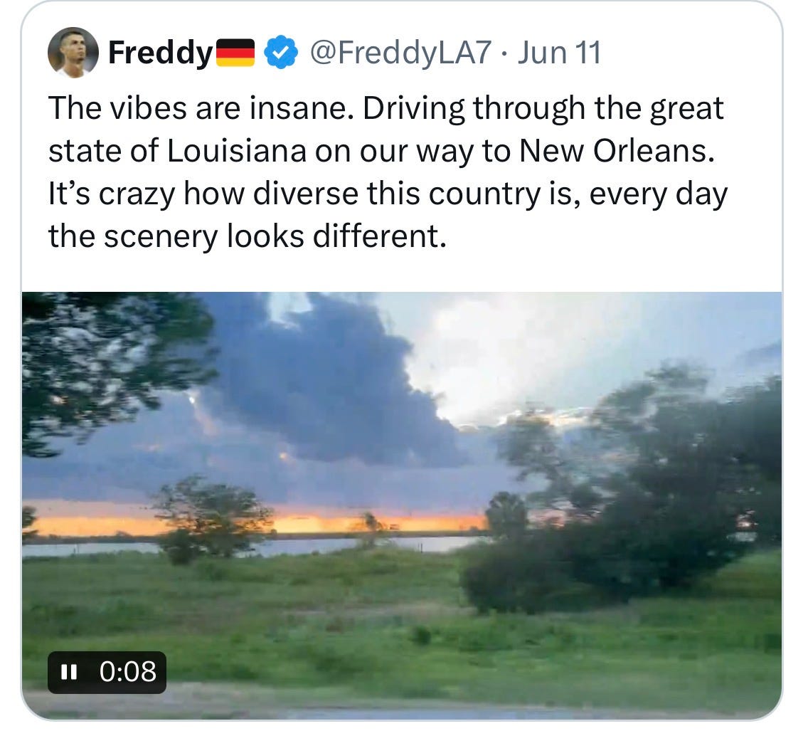 World Cup tweet from Freddy, a German man who has become something of a legend online