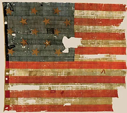 A close-up of a flag

Description automatically generated