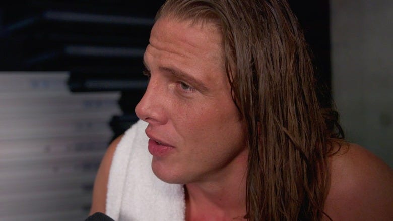 Matt Riddle speaking on the mic 