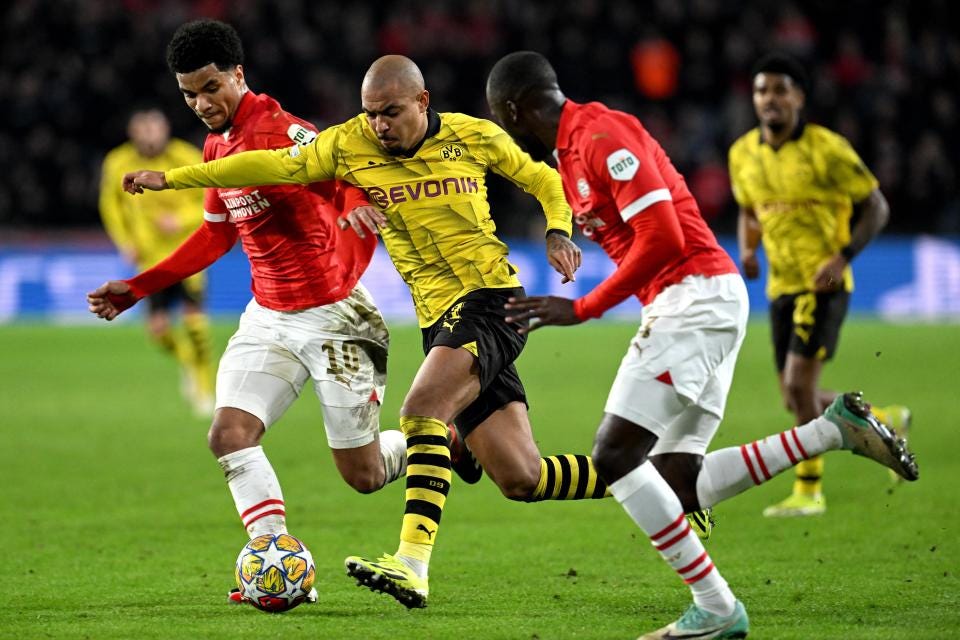 PSV old boy Malen earns Champions League away draw for Dortmund