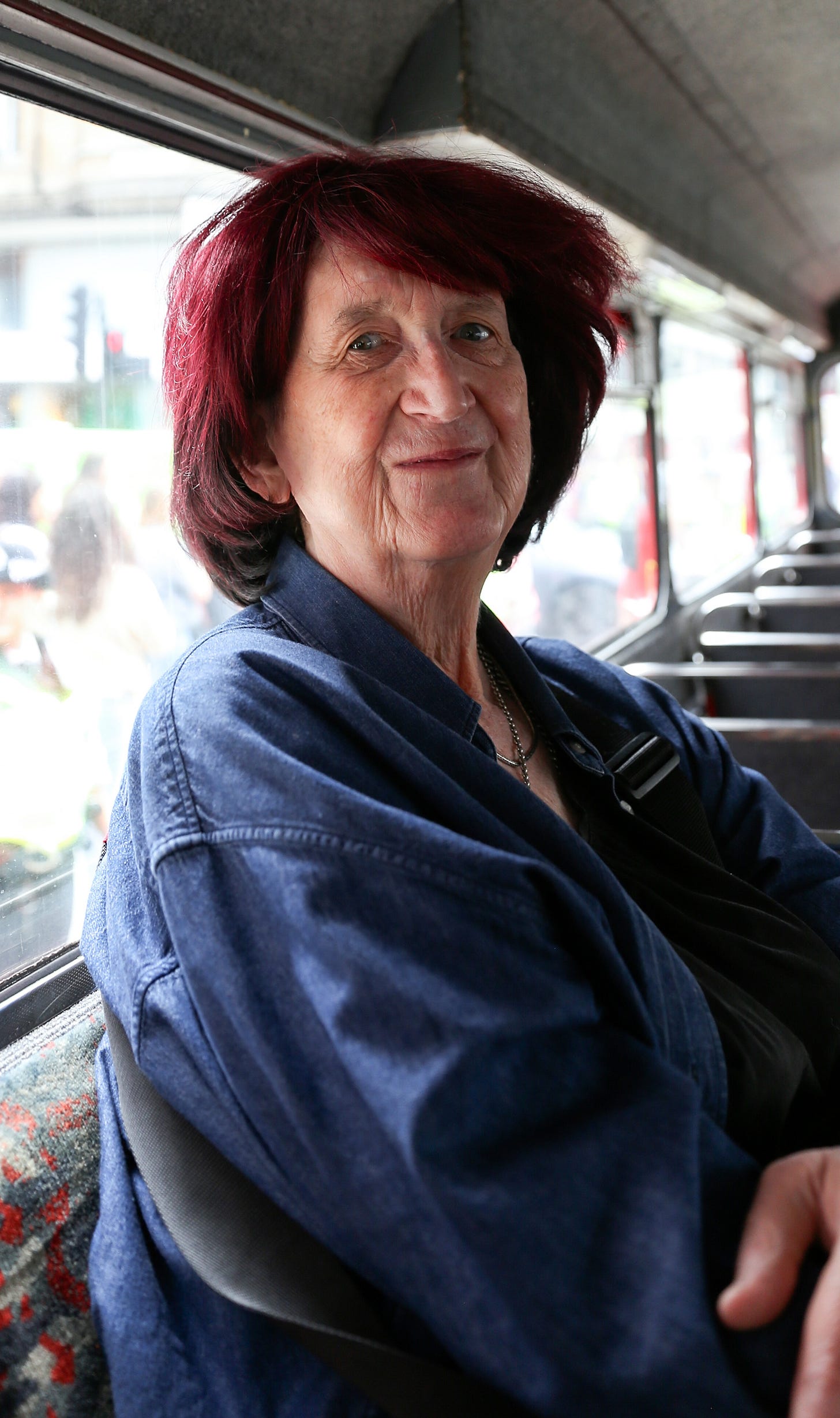 Gay Liberation Front member Roz Kaveney at 50th anniversary of Pride in London Gay Liberation Front member Roz Kaveney at 50th anniversary of Pride in London
