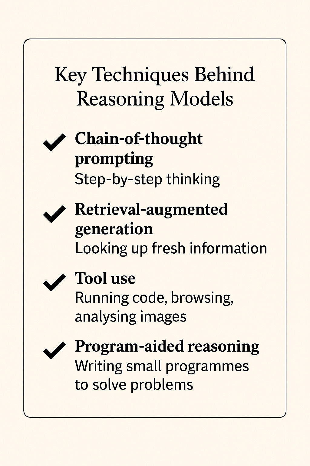 What Are Reasoning Models?