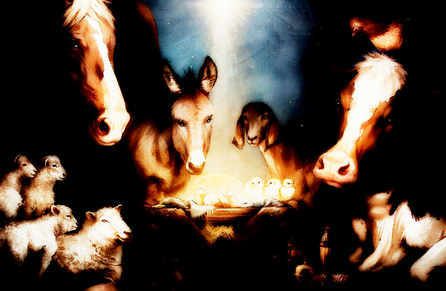 The Friendly Beasts Seek Baby Jesus