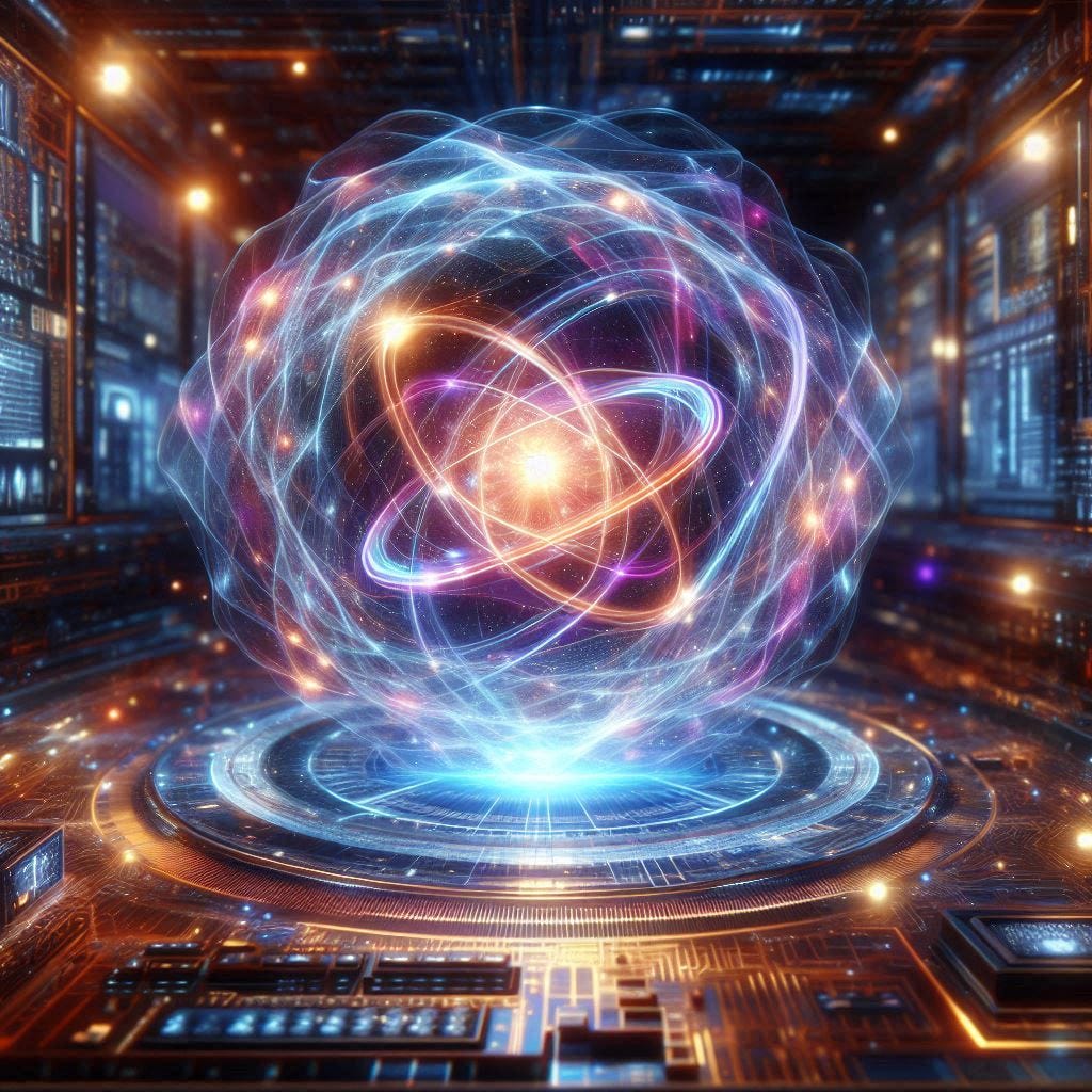 Potential Applications of Quantum Computing: A Glimpse into the Future. An beautiful Awesome Picture Photorealistic Amazingly beautiful and spectacular.