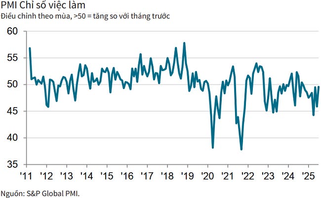 PMI vượt trên 52 điểm, ngành sản xuất Việt Nam tăng trưởng bất chấp tác động thuế quan của Mỹ - Ảnh 2