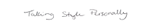 Taking Style Personally