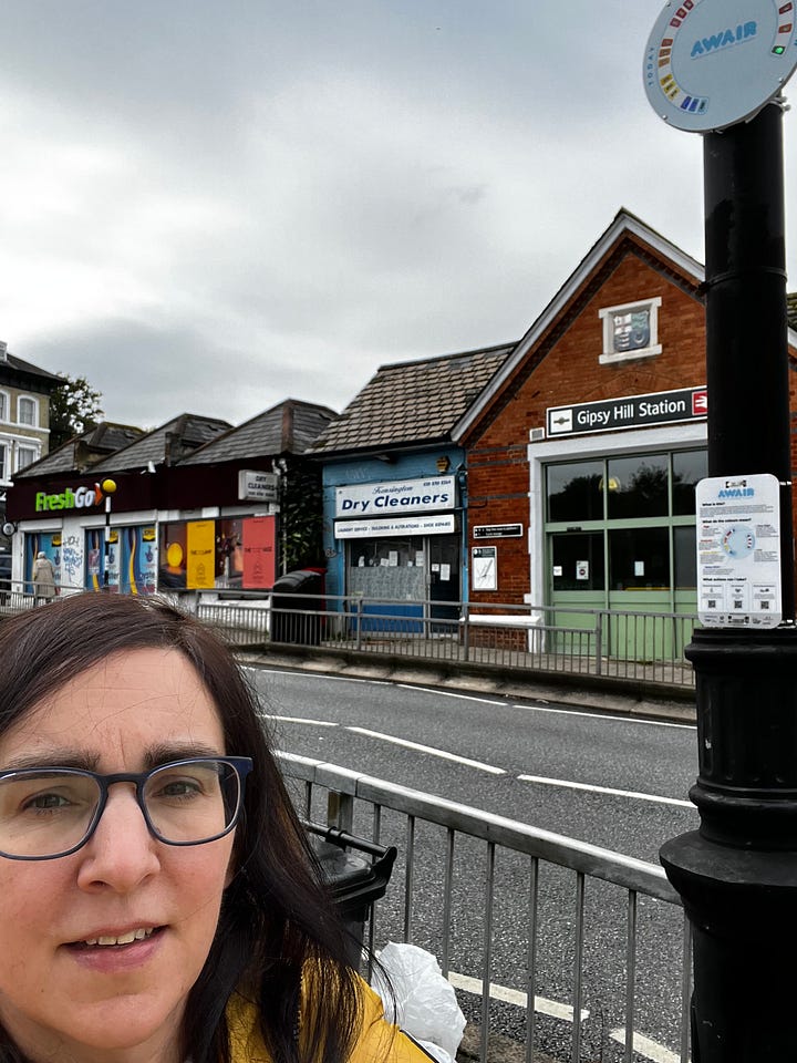 Photos showing the Awair display at Gipsy Hill