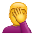 Person Facepalming on WhatsApp 2.23.2.72