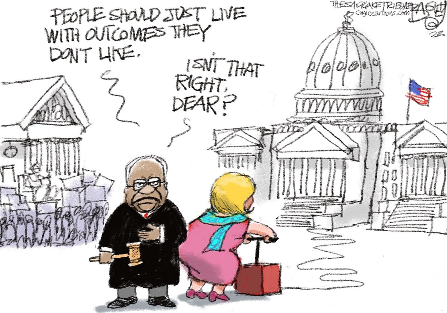 Clarence Thomas Ginny Supreme Court hypocrisy