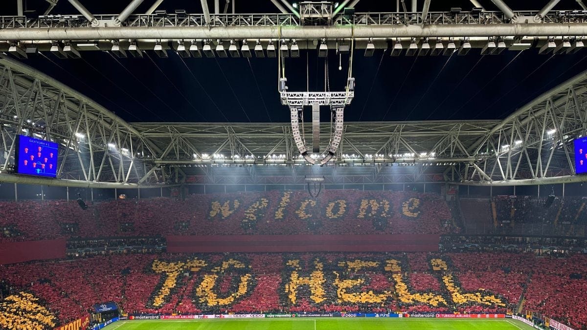Welcome to Hell': Galatasaray Fans Create Incredible Tifo Ahead of Manchester United UCL Draw | Football News - News18 Welcome to Hell': Galatasaray Fans Create Incredible Tifo Ahead of Manchester United UCL Draw | Football News - News18