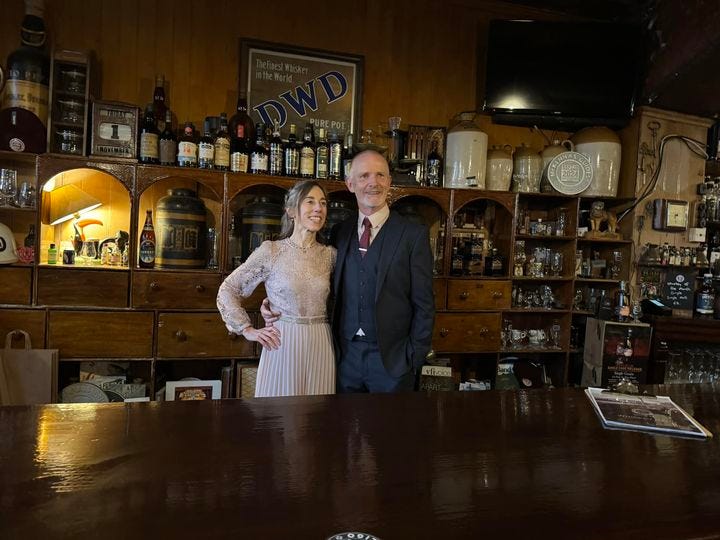 May be an image of 2 people and drink