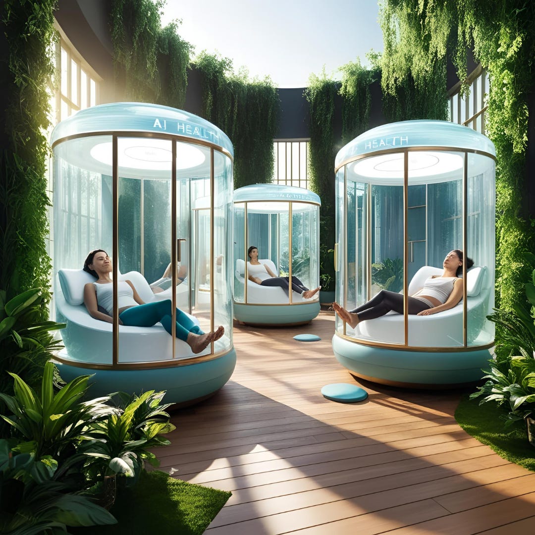 AI Health Chambers, created by author with canva.com