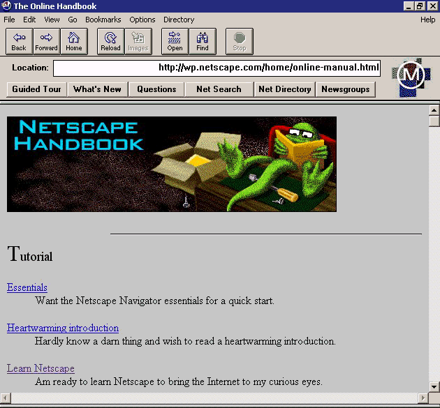 Mosaic Netscape 0.9 Beta for Windows (1994) Mosaic Netscape 0.9 Beta for Windows (1994)