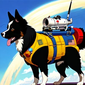 Mini American Shepherd in Space