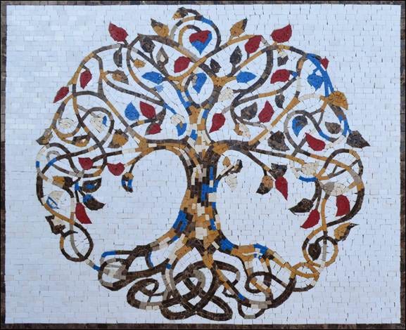 A mosaic of a tree