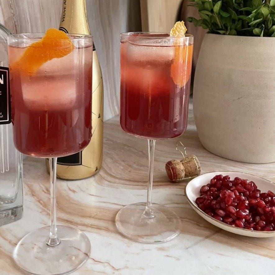 POMEGRANATE GIN FIZZ