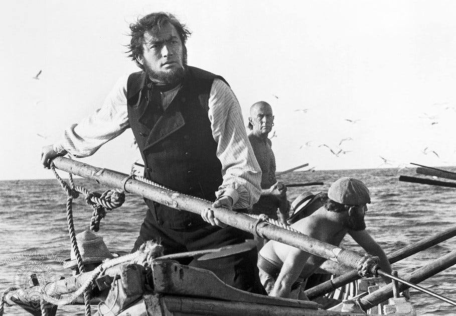Gregory Peck as Captain Ahab or possibly Pirate Abe Lincoln? Gregory Peck as Captain Ahab or possibly Pirate Abe Lincoln?