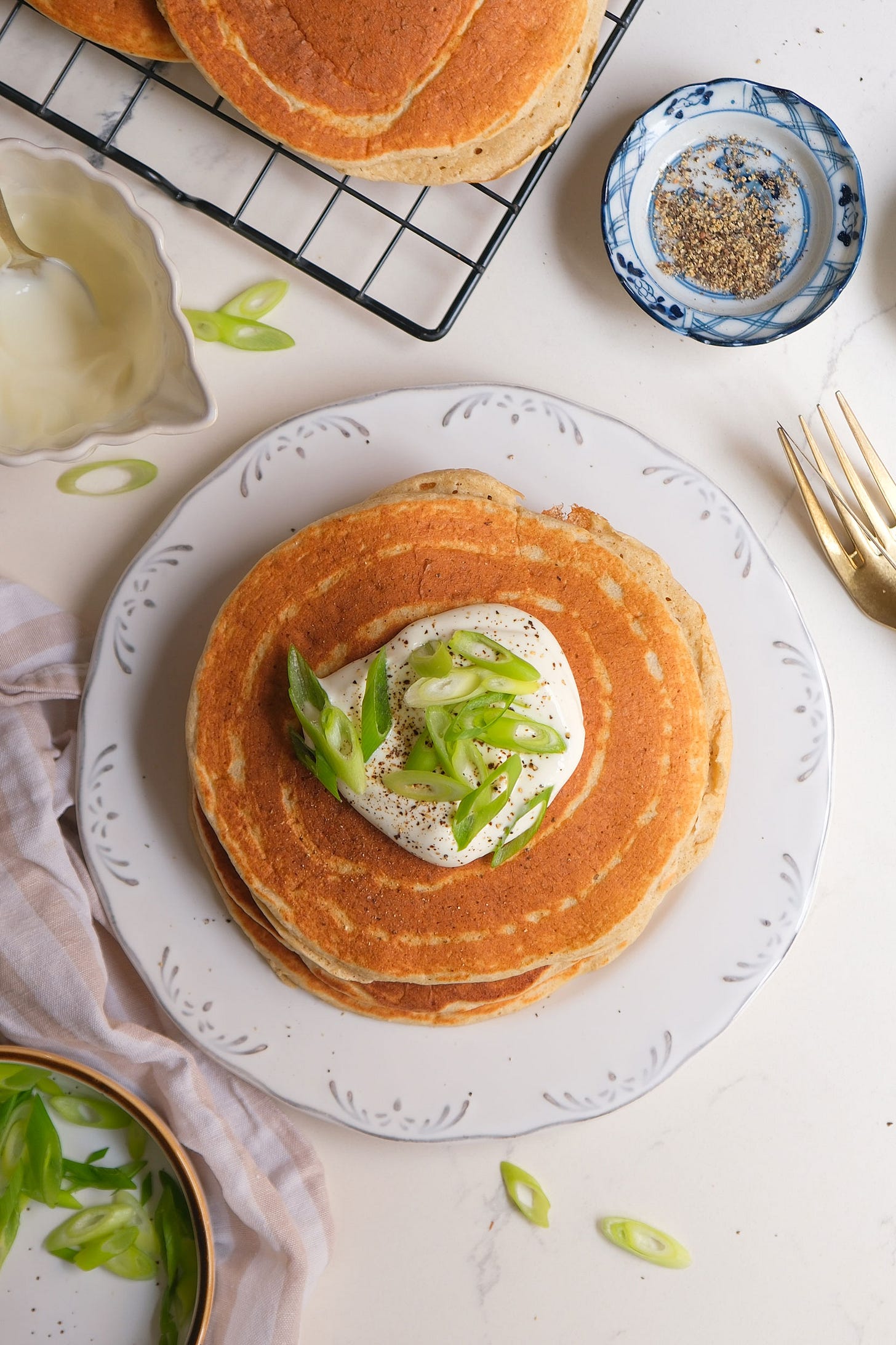 High-Protein Cottage Cheese Oat Pancakes