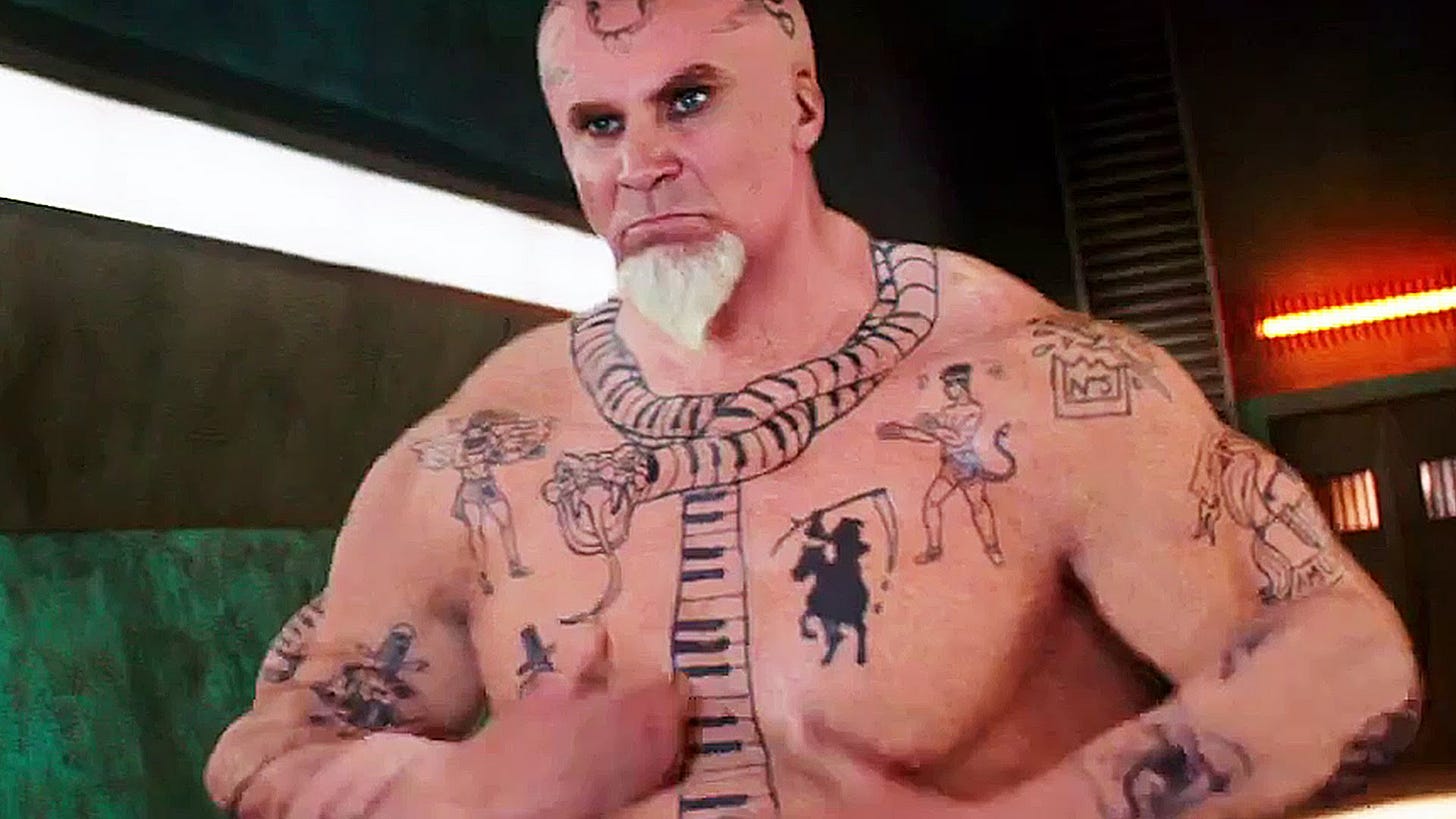 All those years in prison have really changed villainous Jacobim Mugatu (Will Ferrell) in "Zoolander 2," a 2016 Paramount Pictures release. All those years in prison have really changed villainous Jacobim Mugatu (Will Ferrell) in "Zoolander 2," a 2016 Paramount Pictures release.