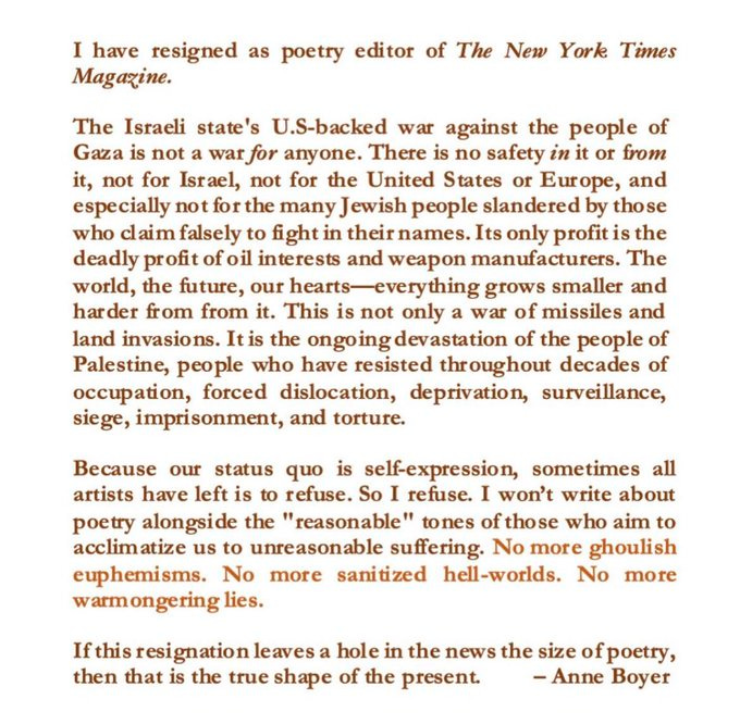 Anne Boyer resigns as NYT poetry editor