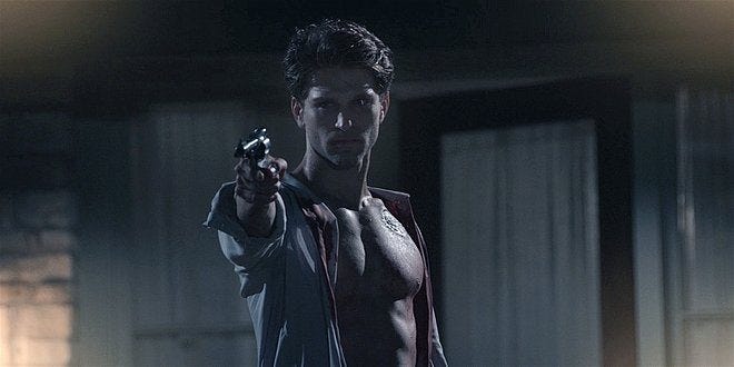 Walker shirtless LIam pointing his big unit at Clint with Augie hot for action. Walker shirtless LIam pointing his big unit at Clint with Augie hot for action.