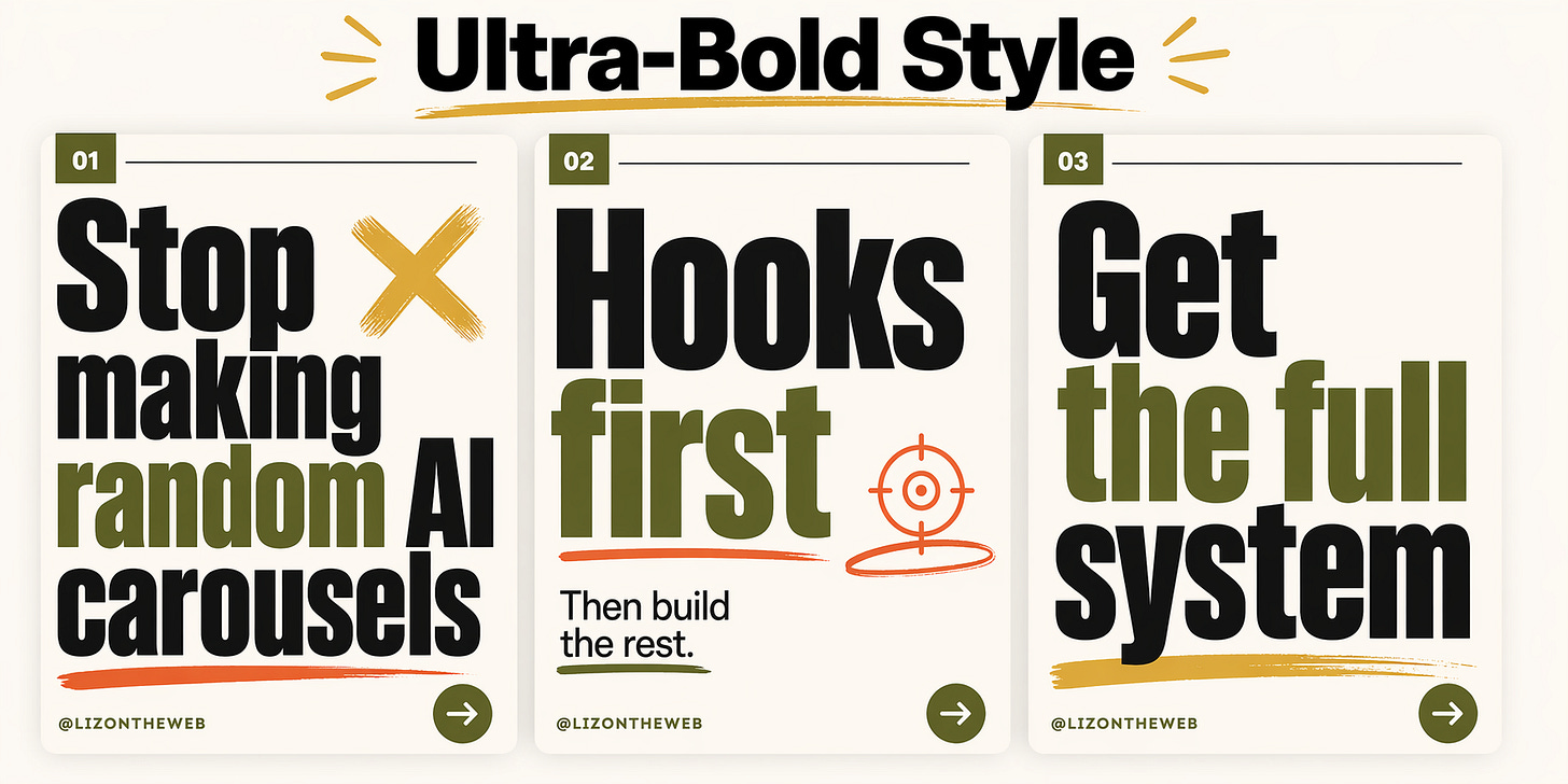 Ultra-bold carousel style example