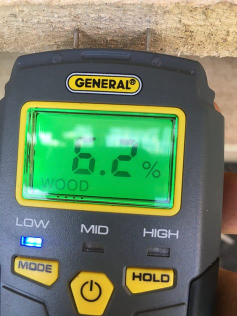 Kiln dried Moisture Content (MC)
