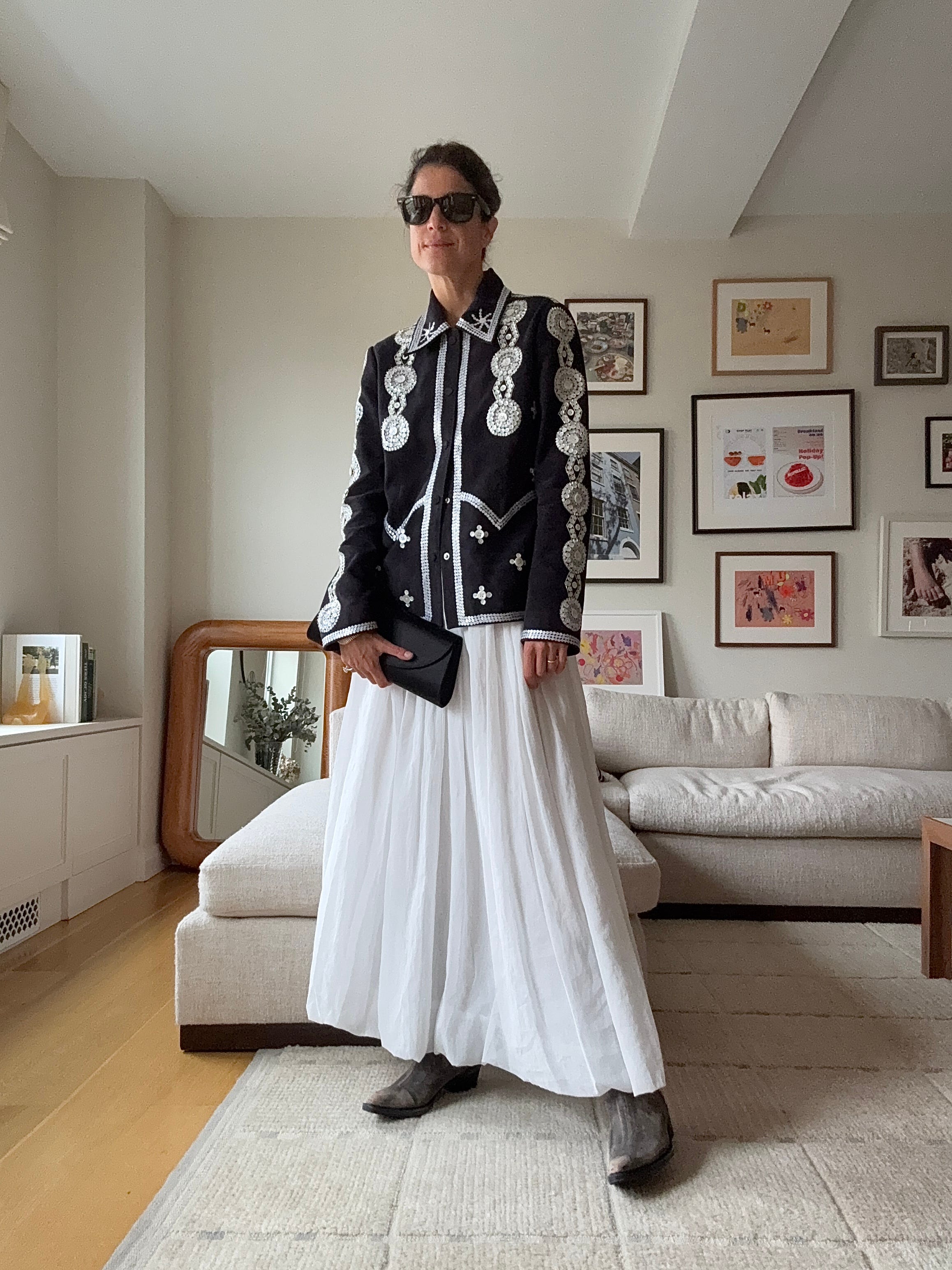 T-straps and maxi skirts