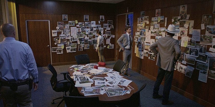 WAlker Mickis wall looking like something from Supernatural show. WAlker Mickis wall looking like something from Supernatural show.