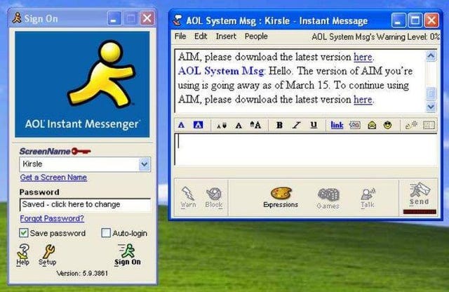 AOL Instant Messenger : r/nostalgia