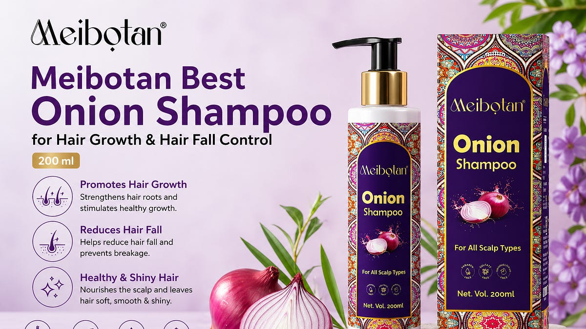 Meibotan Best Onion Shampoo for Hair Growth & Hair Fall Control 200 ml