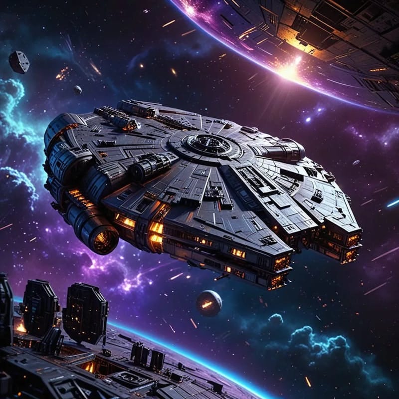 Millenium Falcon about to be captured? Never! It will definitely escape the tractor beam (or use Obiwan Kenobi to disable it!)