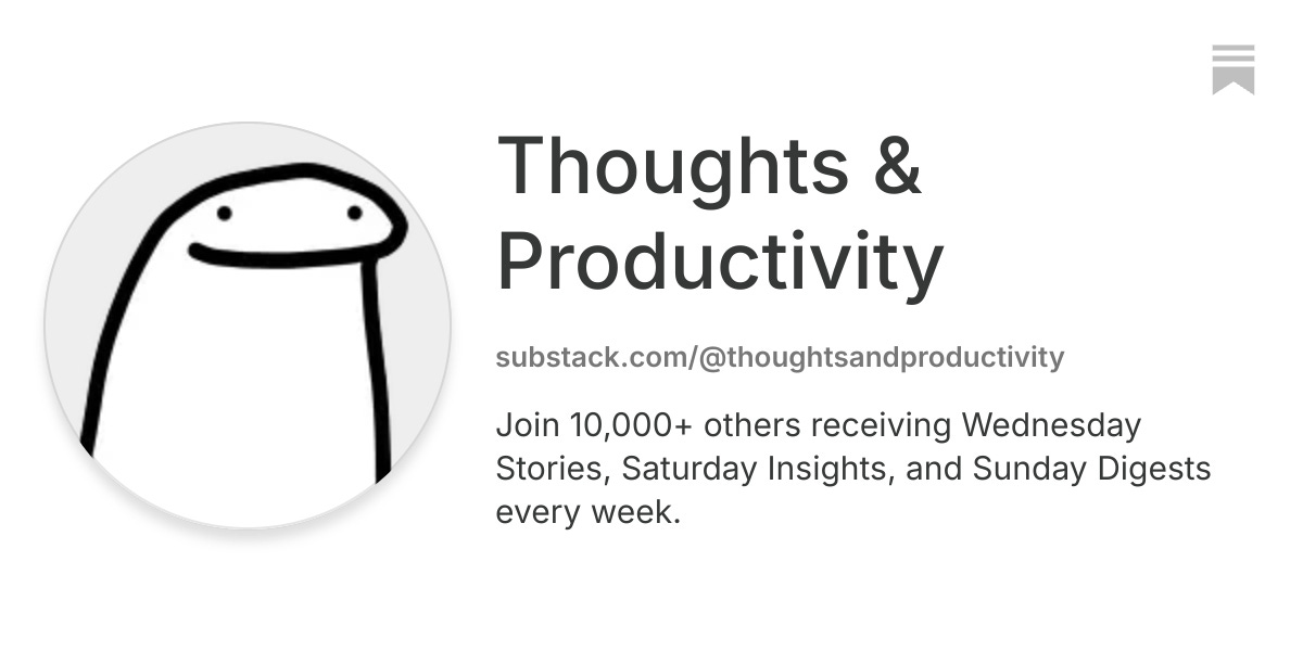 Thoughts & Productivity | Substack