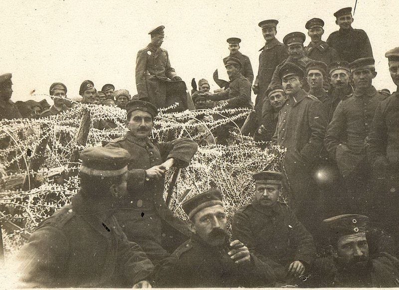 British and German troops during a Christmas Truce 1914 British and German troops during a Christmas Truce 1914