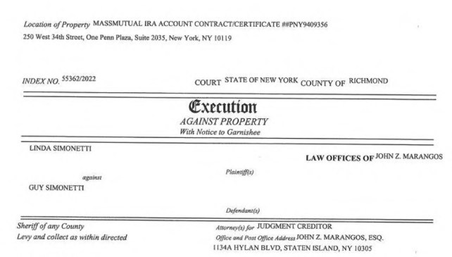 Illegal Mass Mutual IRA Garnishment By Attorney John Marangos