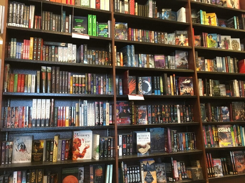Bookshelf at Barnes and Noble