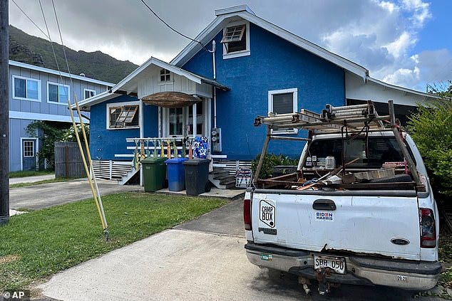 The house of Ryan Routh is seen in Kaaawa, Hawaii, on Sunday