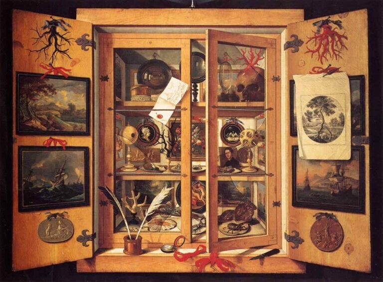 Cabinets of Curiosities: Domenico Remps, Cabinet of Curiosities, 1690, Museo dell’Opificio delle Pietre Dure, Florence, Italy.
Cabinets of Curiosities: Domenico Remps, Cabinet of Curiosities, 1690, Museo dell’Opificio delle Pietre Dure, Florence, Italy.