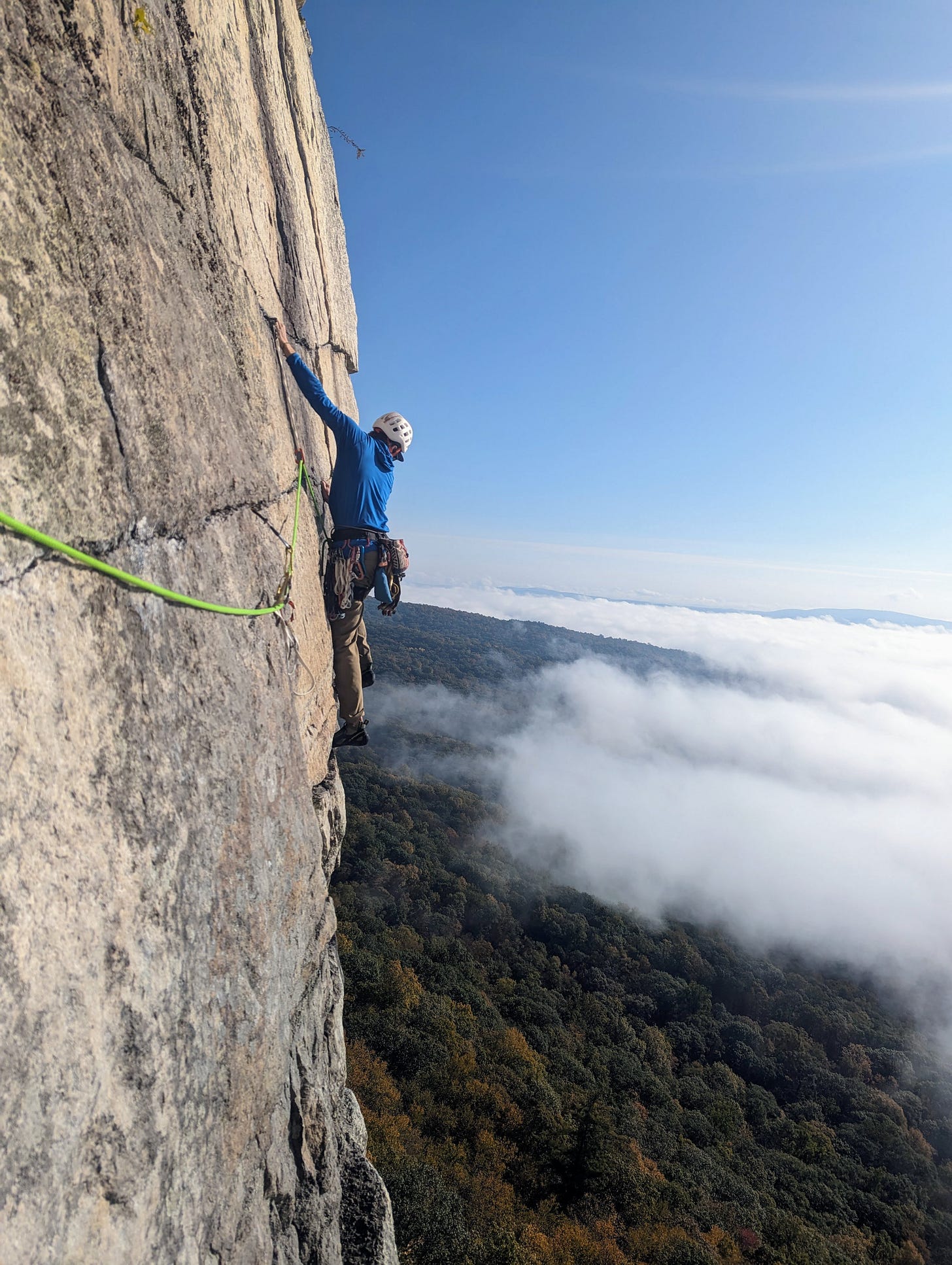 rock climbing CCK in the Gunks of New York