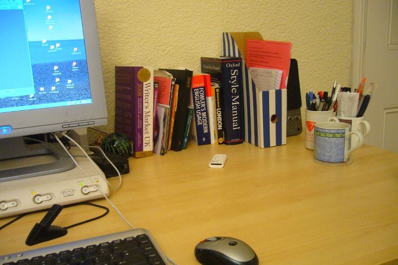 Terry's desk, circa 2000