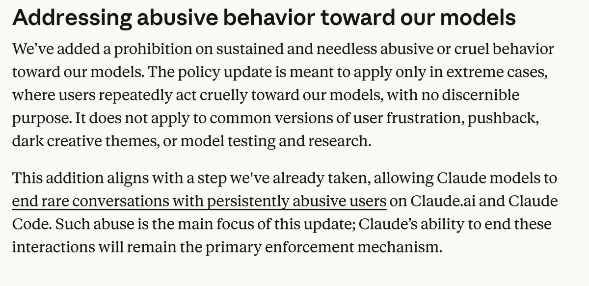 Anthropic verbietet anhaltende Grausamkeit gegenüber Claude in der neuen Usage Policy