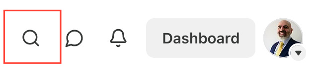 Substack dashboard screenshot highlighting the search icon, showing how subscribers can search Beating The Tide articles, deep dives, and weekly investing posts faster