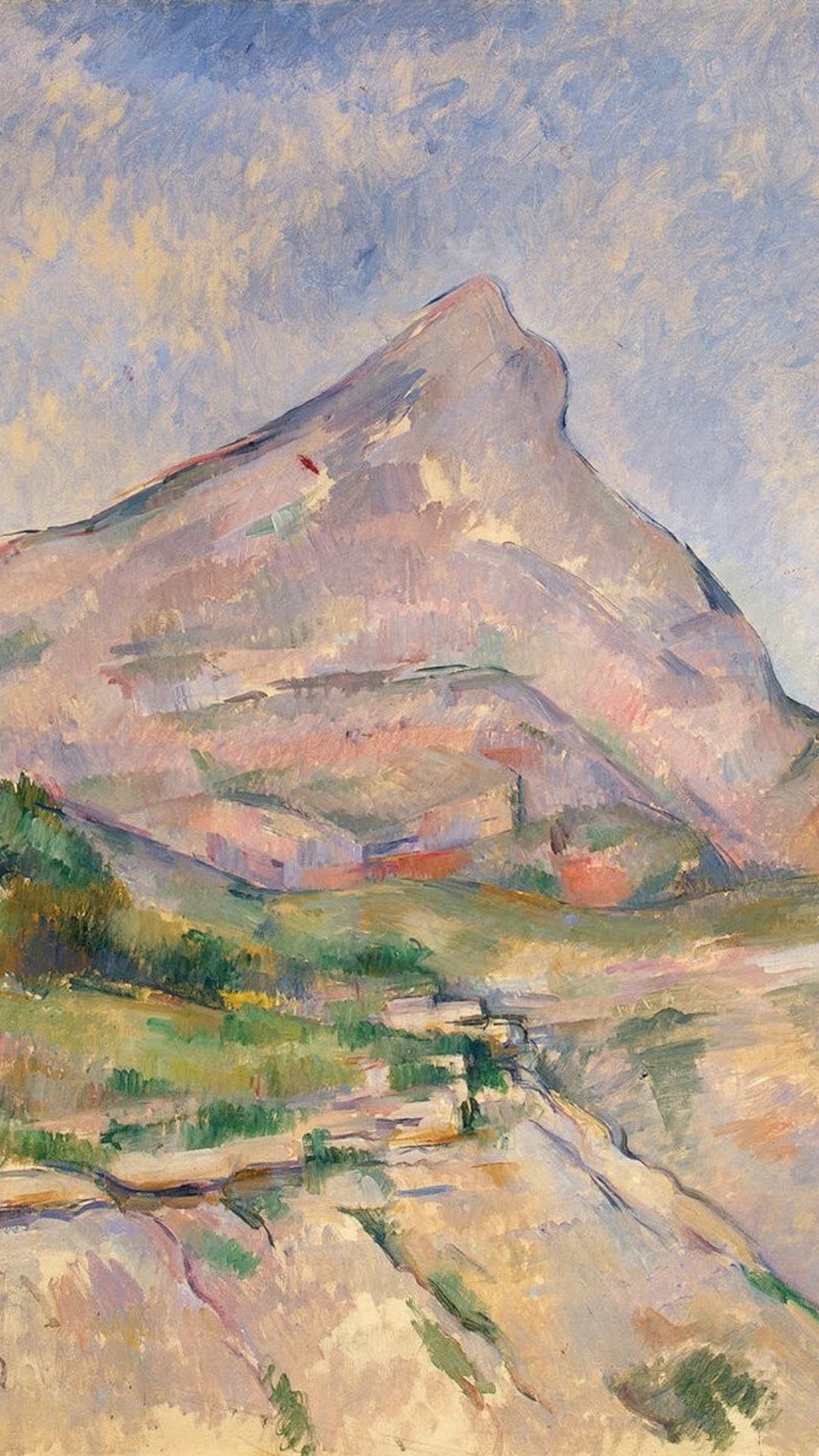 Mountain seen across a green valley